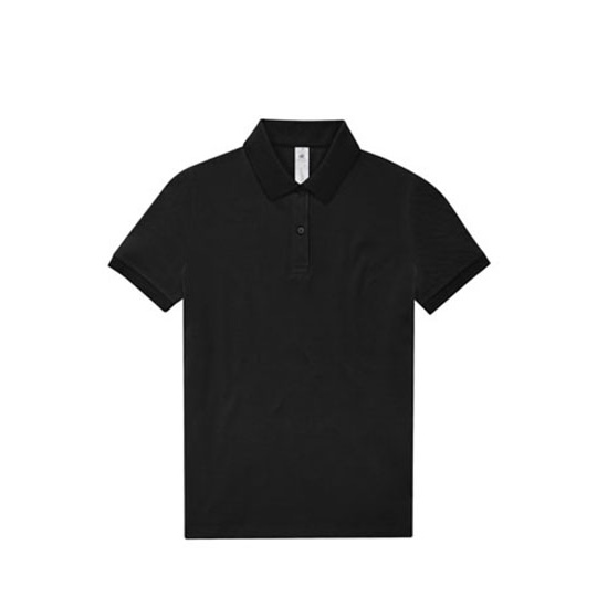 Koszulka Polo Damska Bawelniana Pique BCPW461 - Black