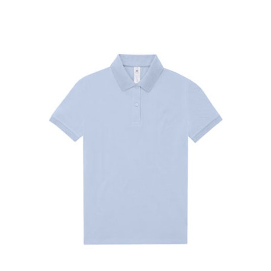 Koszulka Polo Damska Bawełniana Pique BCPW461 - Blush Blue
