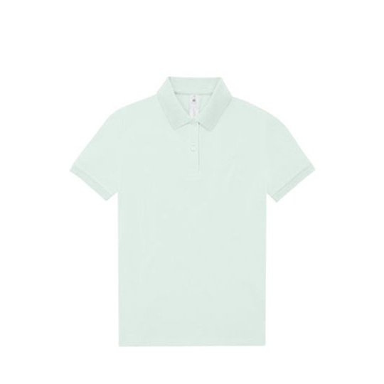 Koszulka Polo Damska Bawelniana Pique BCPW461 - Blush Mint