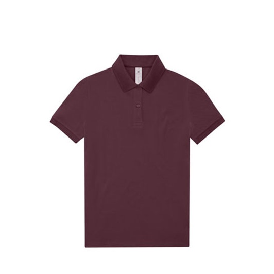 Koszulka Polo Damska Bawelniana Pique BCPW461 - Burgundy