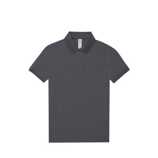 Koszulka Polo Damska Bawelniana Pique BCPW461 - Dark Grey (Solid)