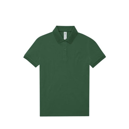 Koszulka Polo Damska Bawelniana Pique BCPW461 - Ivy Green