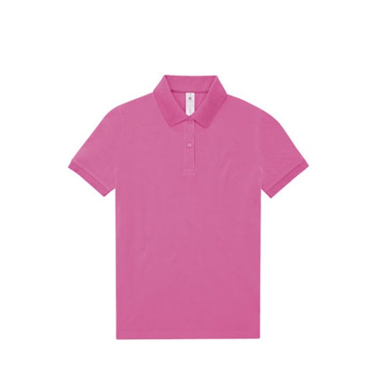Koszulka Polo Damska Bawelniana Pique BCPW461 - Lotus Pink