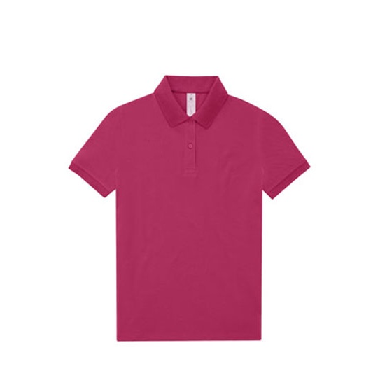 Koszulka Polo Damska Bawelniana Pique BCPW461 - Meta Fuchsia