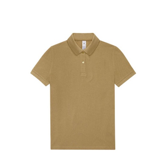 Koszulka Polo Damska Bawełniana Pique BCPW461 - Meta Gold
