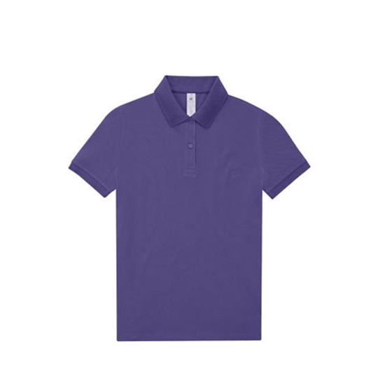 Koszulka Polo Damska Bawelniana Pique BCPW461 - Radiant Purple