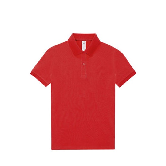 Koszulka Polo Damska Bawelniana Pique BCPW461 - Red