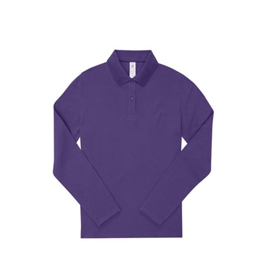 Koszulka Polo Damska Dlugi Rekaw Bawelniana Pika BCPW462 - Meta Lilac