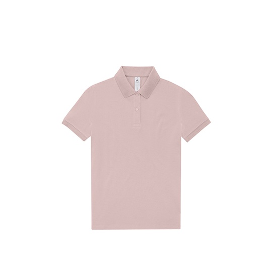 Koszulka Polo Damska Bawełniana Fine Piqué BCPW463 - Blush Pink