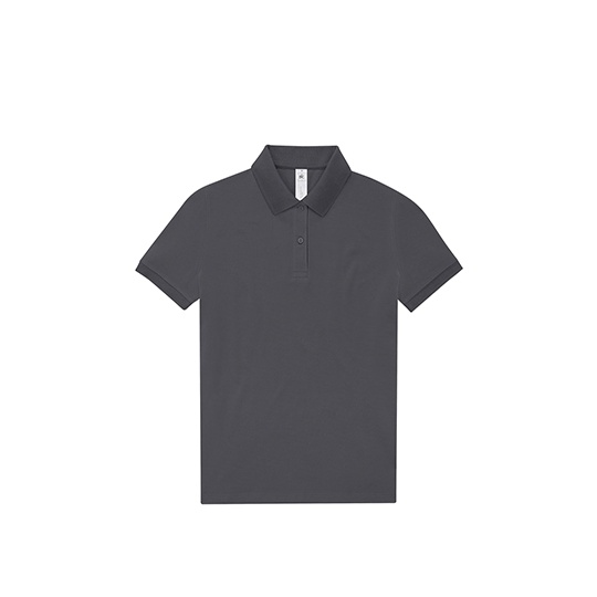 Koszulka Polo Damska Bawelniana Fine Piqué BCPW463 - Dark Grey (Solid)