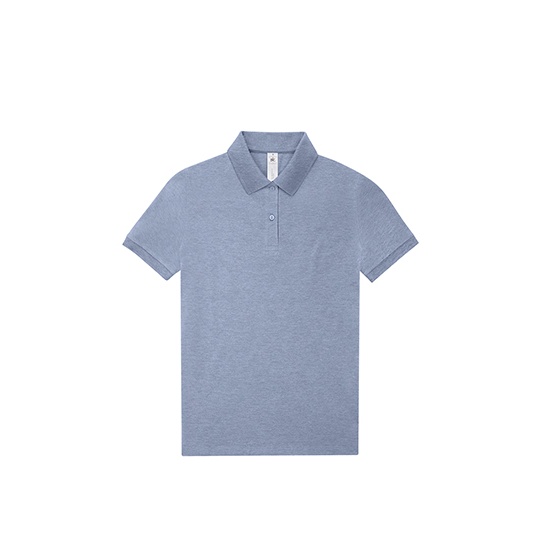 Koszulka Polo Damska Bawelniana Fine Piqué BCPW463 - Heather Blue