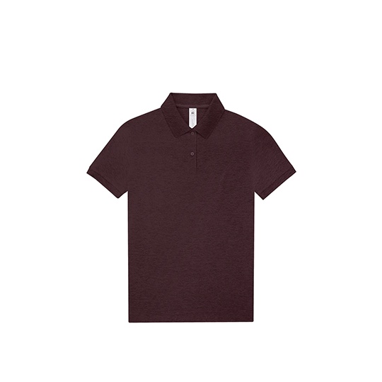 Koszulka Polo Damska Bawelniana Fine Piqué BCPW463 - Heather Burgundy