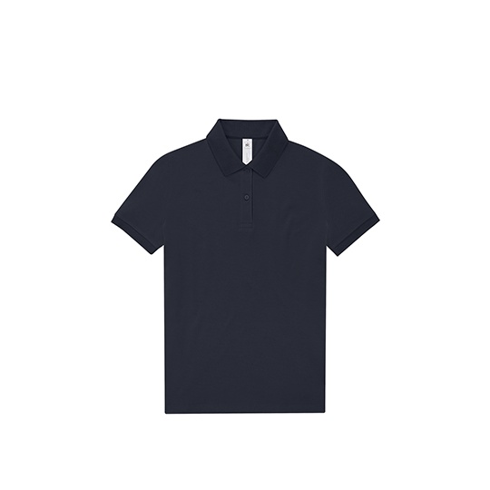 Koszulka Polo Damska Bawełniana Fine Piqué BCPW463 - Navy Pure