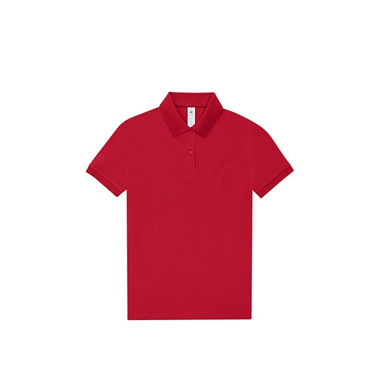 Koszulka Polo Damska Bawełniana Fine Piqué BCPW463 - Red