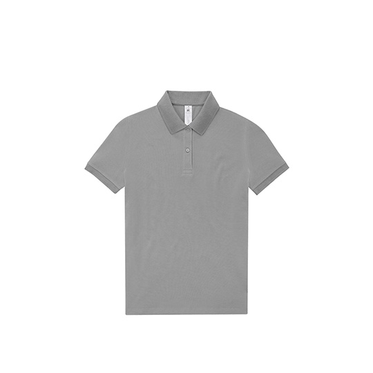 Koszulka Polo Damska Bawelniana Fine Piqué BCPW463 - Sport Grey (Heather)