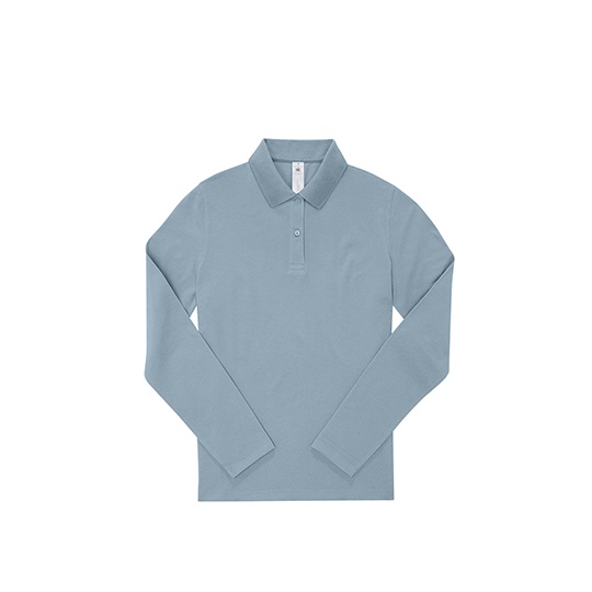 Koszulka Polo Damska Klasyczna Bawelna Pique BCPW464 - Amalfi Blue
