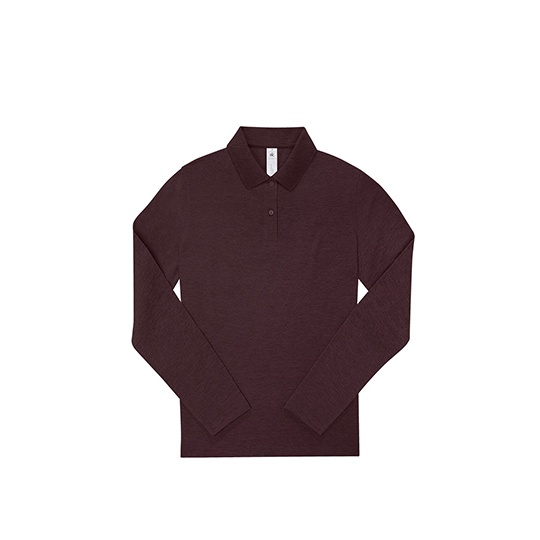 Koszulka Polo Damska Klasyczna Bawełna Pique BCPW464 - Heather Burgundy