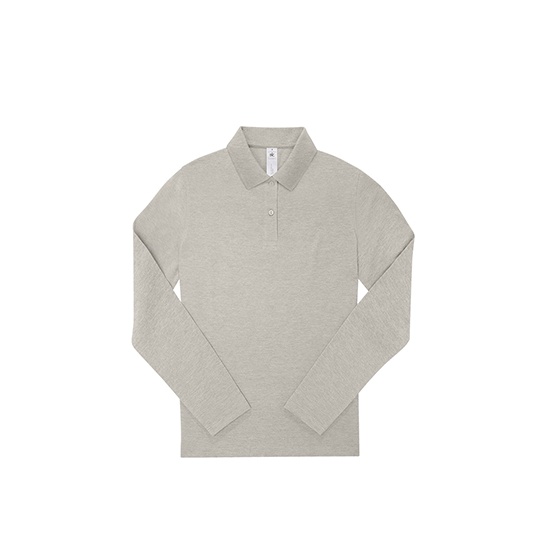 Koszulka Polo Damska Klasyczna Bawelna Pique BCPW464 - Heather Grey Fog