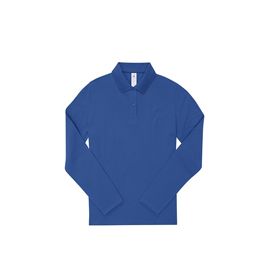Koszulka Polo Damska Klasyczna Bawelna Pique BCPW464 - Royal Blue