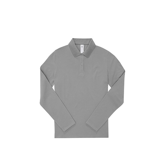 Koszulka Polo Damska Klasyczna Bawelna Pique BCPW464 - Sport Grey (Heather)