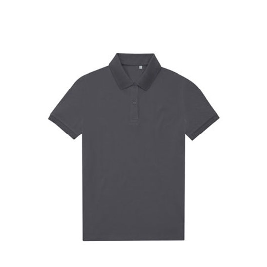 Koszulka Polo Klasyczna Pika Poliester Bawełna BCPW465 - Dark Grey (Solid)