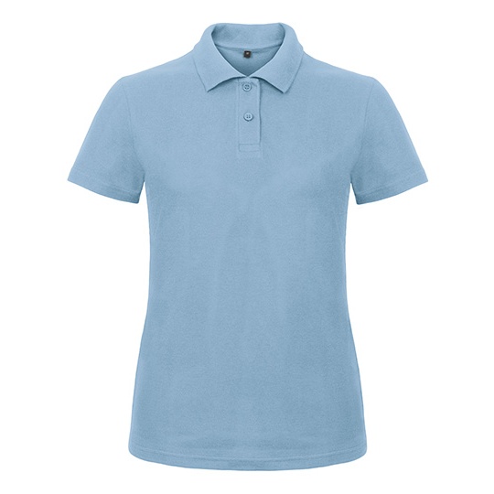 Damska koszulka polo slim BCPWI11 - Light Blue