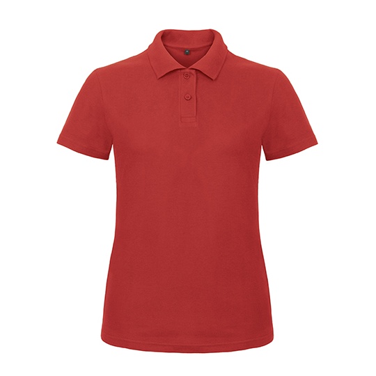 Damska koszulka polo slim BCPWI11 - Red