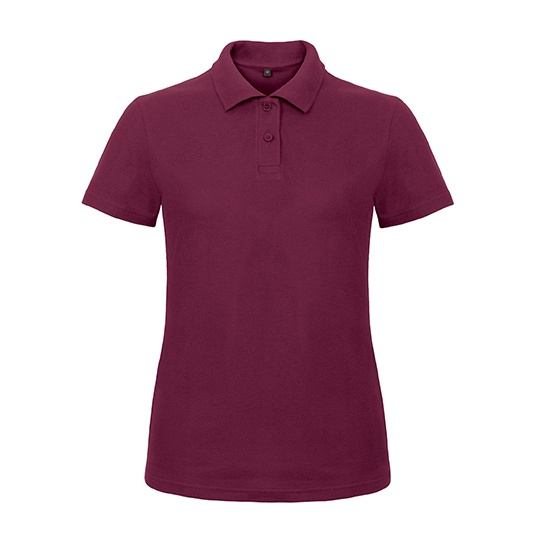 Damska koszulka polo slim BCPWI11 - Wine
