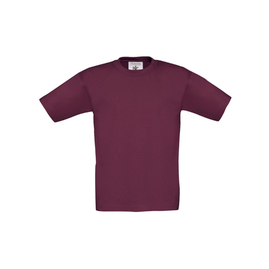 Koszulka Dziecięca Klasyczna Bawełniana BCTK300 - Burgundy
