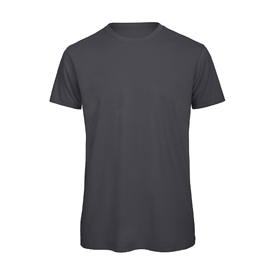 T-shirt Meski Klasyczny Bawelna Czesana BCTM042 - Dark Grey (Solid)