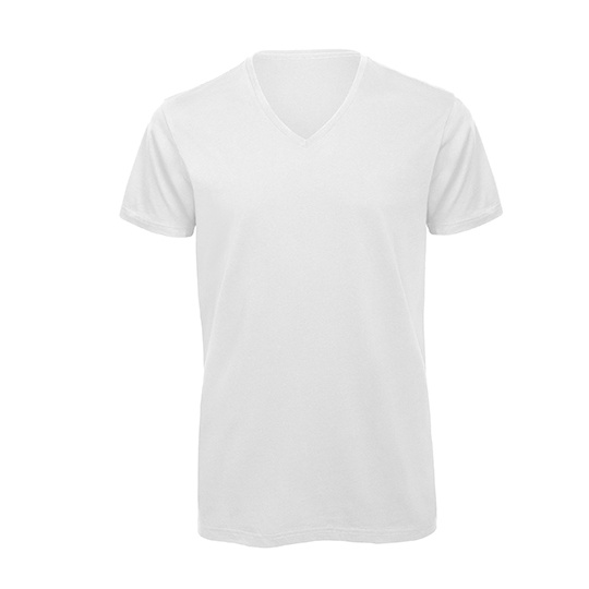 T-shirt męski V-neck BCTM044 - White