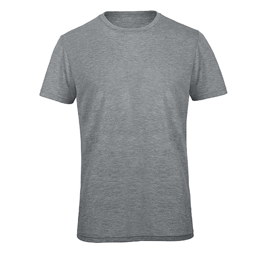 T-shirt Klasyczny Triblend Oddychajacy BCTM055 - Heather Light Grey