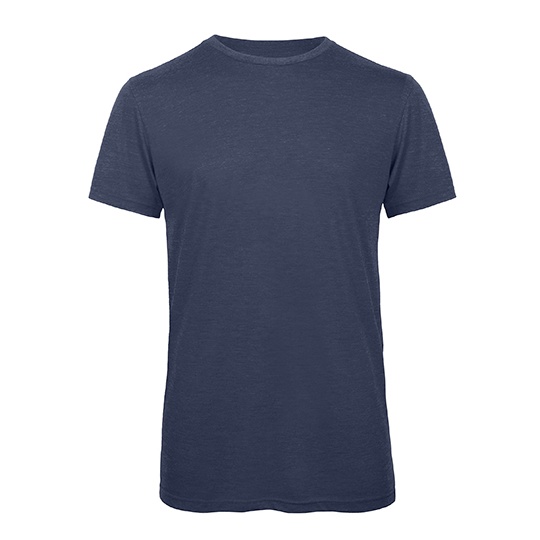 T-shirt Klasyczny Triblend Oddychajacy BCTM055 - Heather Navy