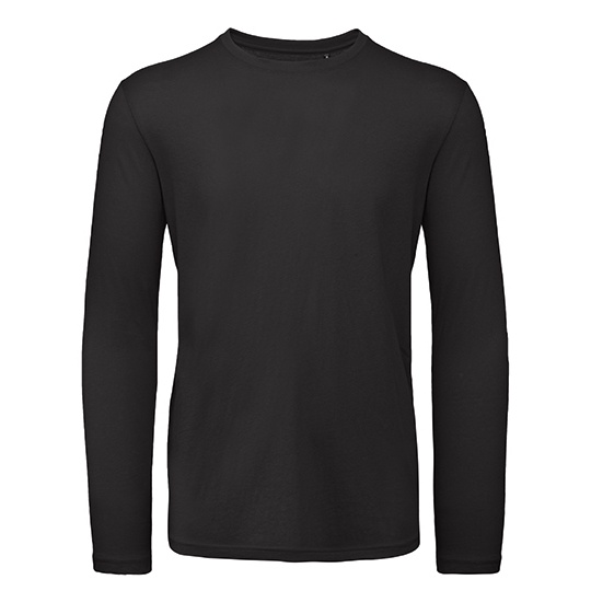 Koszulka Meska Dlugi Rekaw Bawelna Czesana BCTM070 - Black