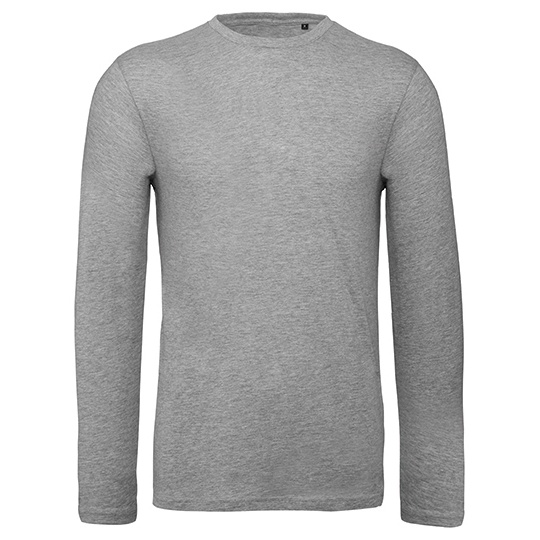 Koszulka Męska Długi Rękaw Bawełna Czesana BCTM070 - Sport Grey (Heather)