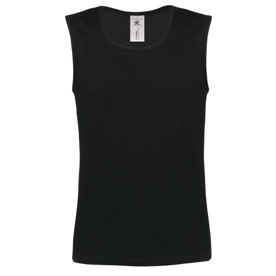 Koszulka Bez Rekawow Slim Bawelniana BCTM200 - Black