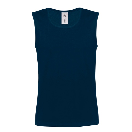 Koszulka Bez Rekawow Slim Bawelniana BCTM200 - Navy