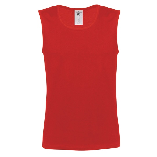 Koszulka Bez Rekawow Slim Bawelniana BCTM200 - Red