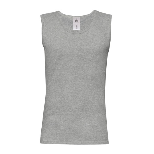 Koszulka Bez Rekawow Slim Bawelniana BCTM200 - Sport Grey (Heather)