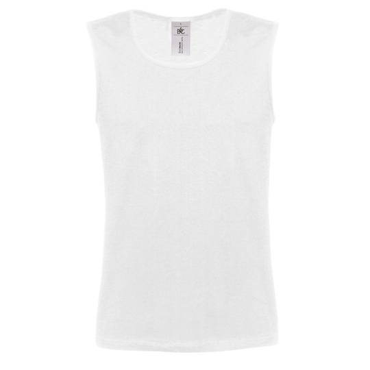 Koszulka Bez Rekawow Slim Bawelniana BCTM200 - White