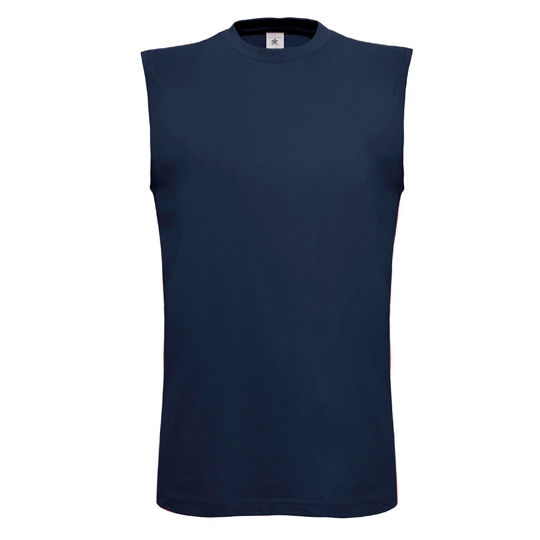 Koszulka bez rękawów Slim Bawełna Ring-Spun BCTM201 - Navy