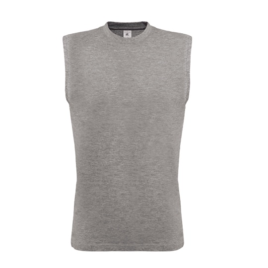 T-Shirt Slim Bez Rękawów BCTM201 - Sport Grey (Heather)