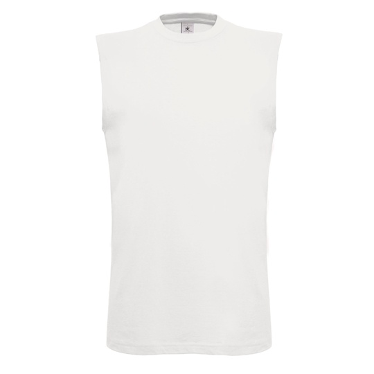 Koszulka bez rekawow Slim Bawełna Ring-Spun BCTM201 - White