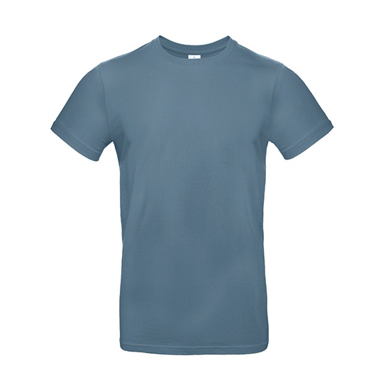 T-Shirt bawełniany z krótkim rękawem BCTU03T - Stone Blue