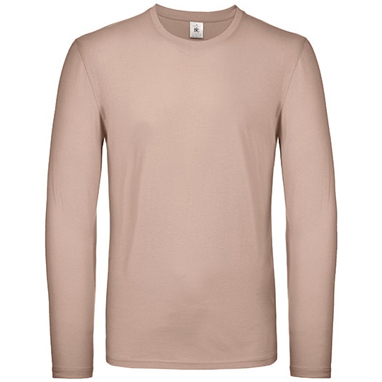T-shirt Meski Dlugi Rekaw Klasyczny Bawelna Ring-Spun BCTU05T - Millennial Pink