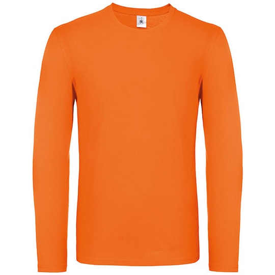 T-shirt Meski Dlugi Rekaw Klasyczny Bawelna Ring-Spun BCTU05T - Orange
