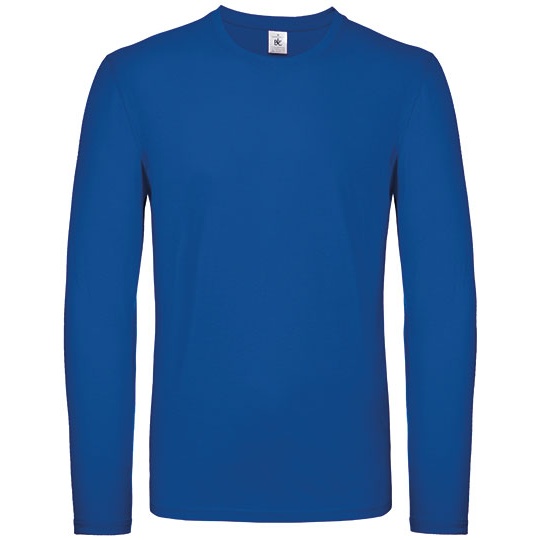 T-shirt Meski Dlugi Rekaw Klasyczny Bawelna Ring-Spun BCTU05T - Royal Blue