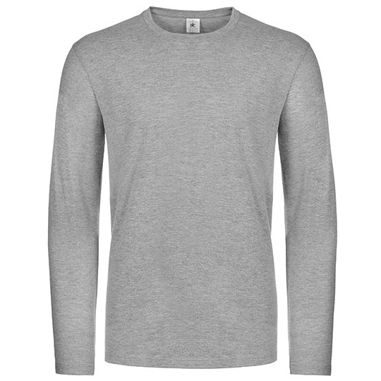 T-shirt Klasyczny Bawelniany Dlugi Rekaw BCTU07T - Sport Grey (Heather)