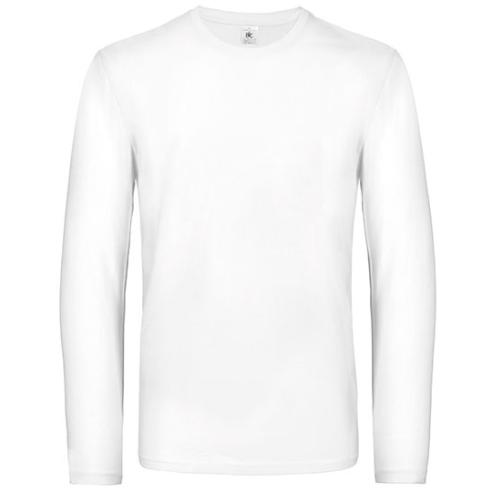 T-shirt Klasyczny Bawelniany Dlugi Rekaw BCTU07T - White