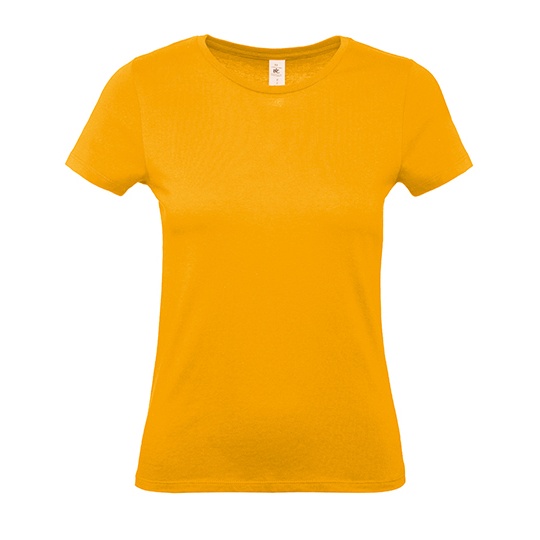 T-Shirt Damski Klasyczny Bawelniany BCTW02T - Apricot